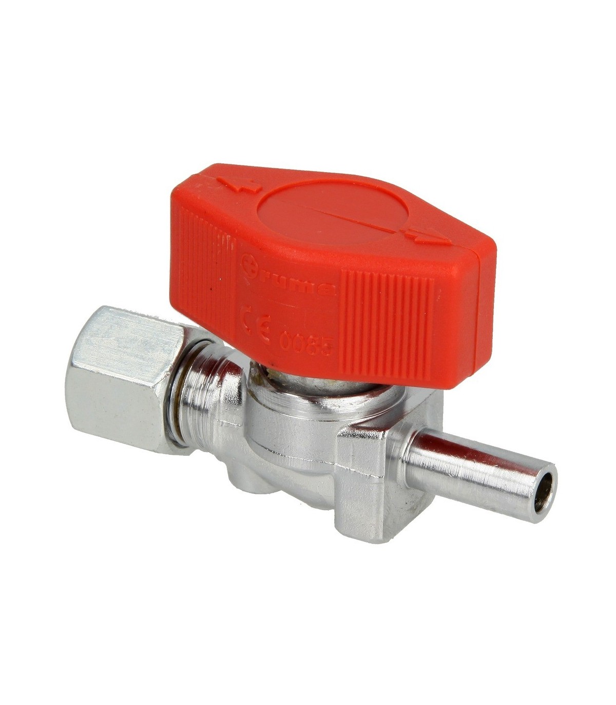 Vanne à fermeture rapide RST 8 x RVS 8, laiton chromé