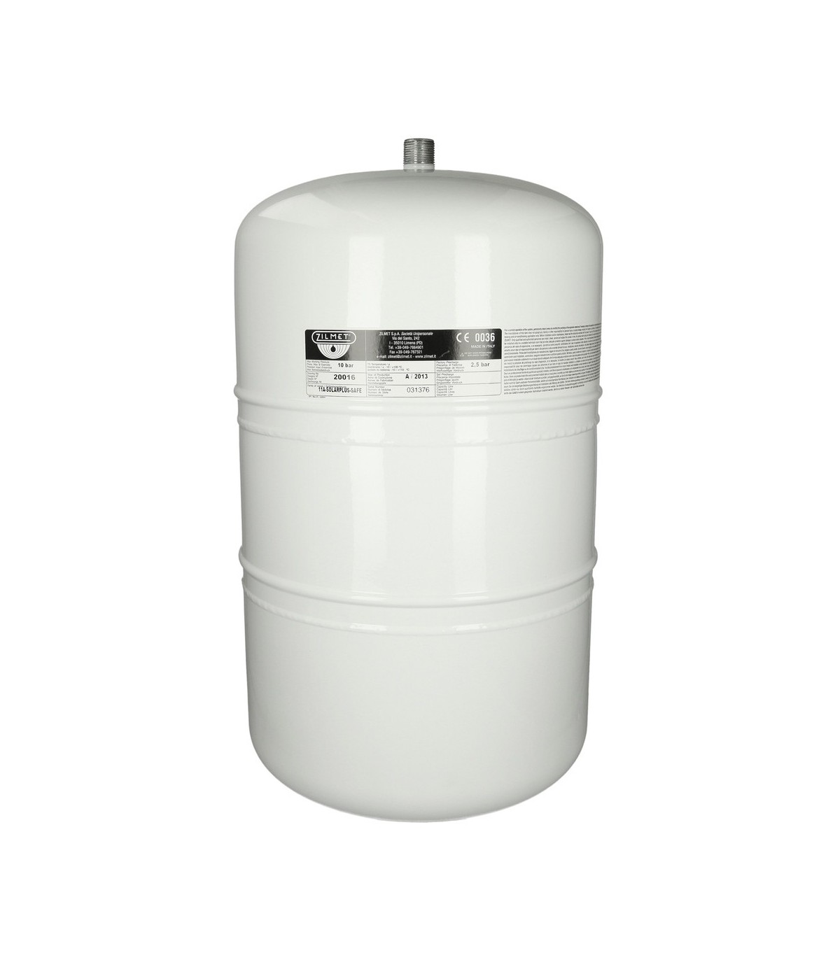 Vase de expansión zilmet solarplus seguro 18 + 6 litros con prevase