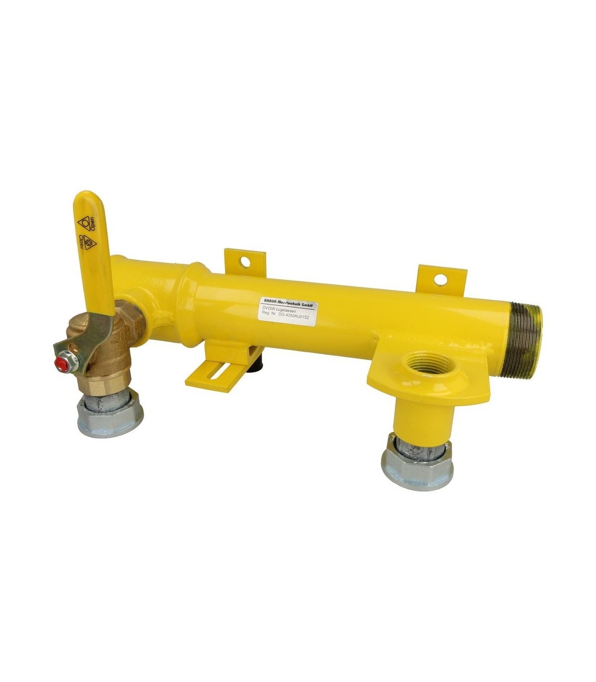 Mounting unit for bitube counter with ball valve, tsv, 1 1/2’’x1’’