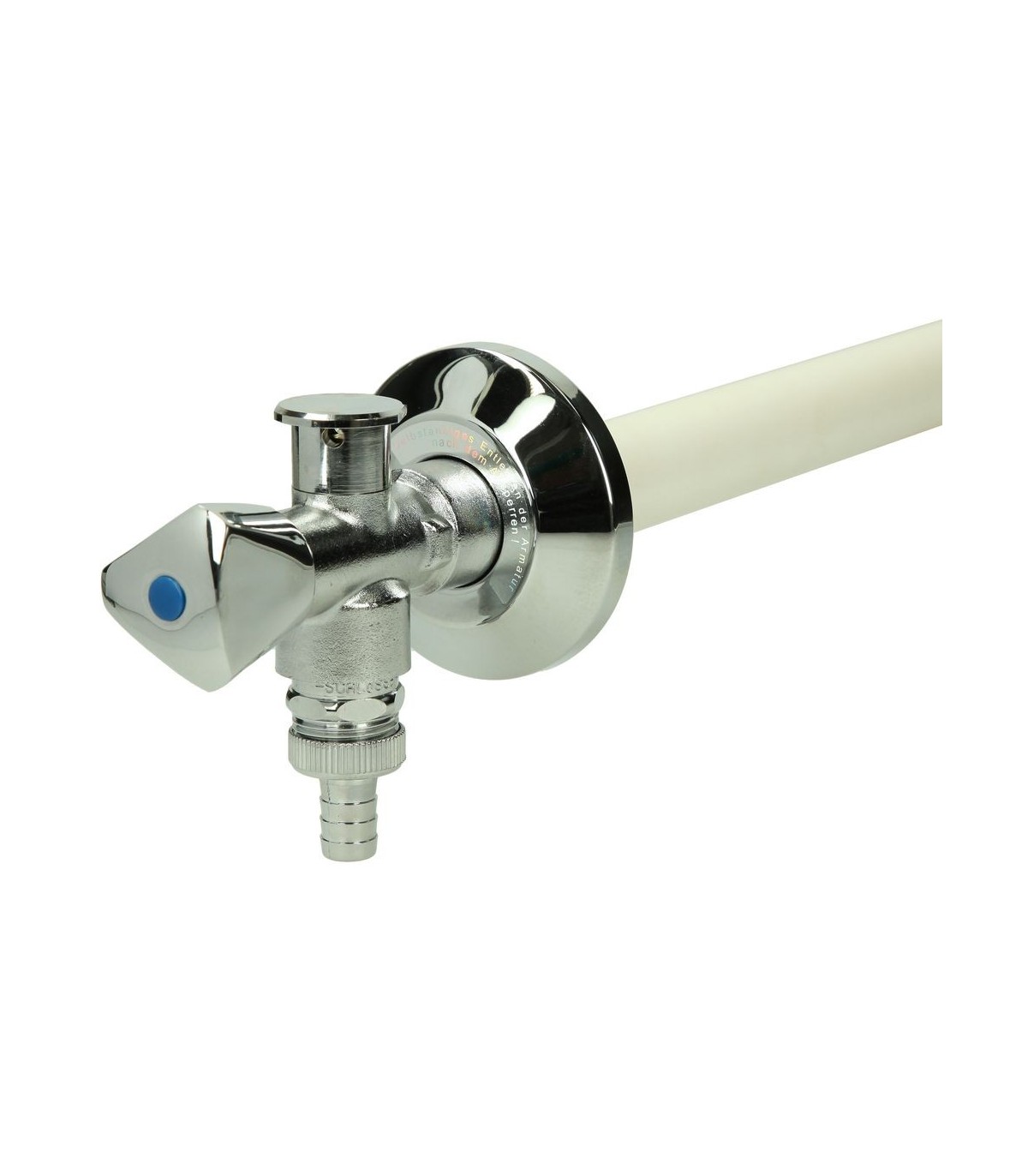 Bonomini - Siphon à Valve Extérieur Chromé/blanc - Diamètre 32 Mm - Pour Machine à Laver Ou Lave-vaisselle - Modèle 3530 Cr32 K7