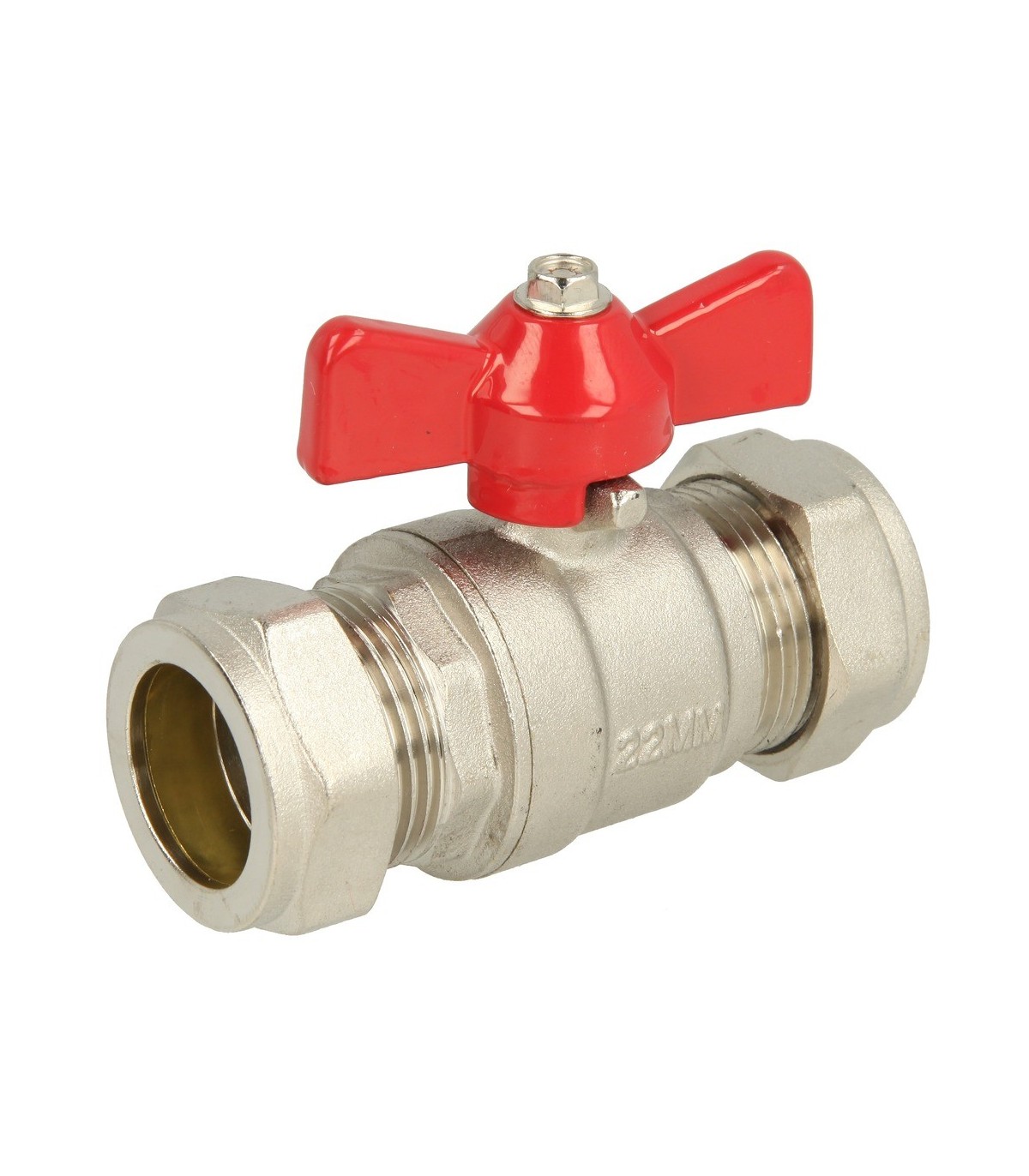 Valvola a sfera in ottone da 8 mm, valvola di intercettazione, adattatore per tubo flessibile e rubinetto, per acqua, gas, olio (confezione da 1
