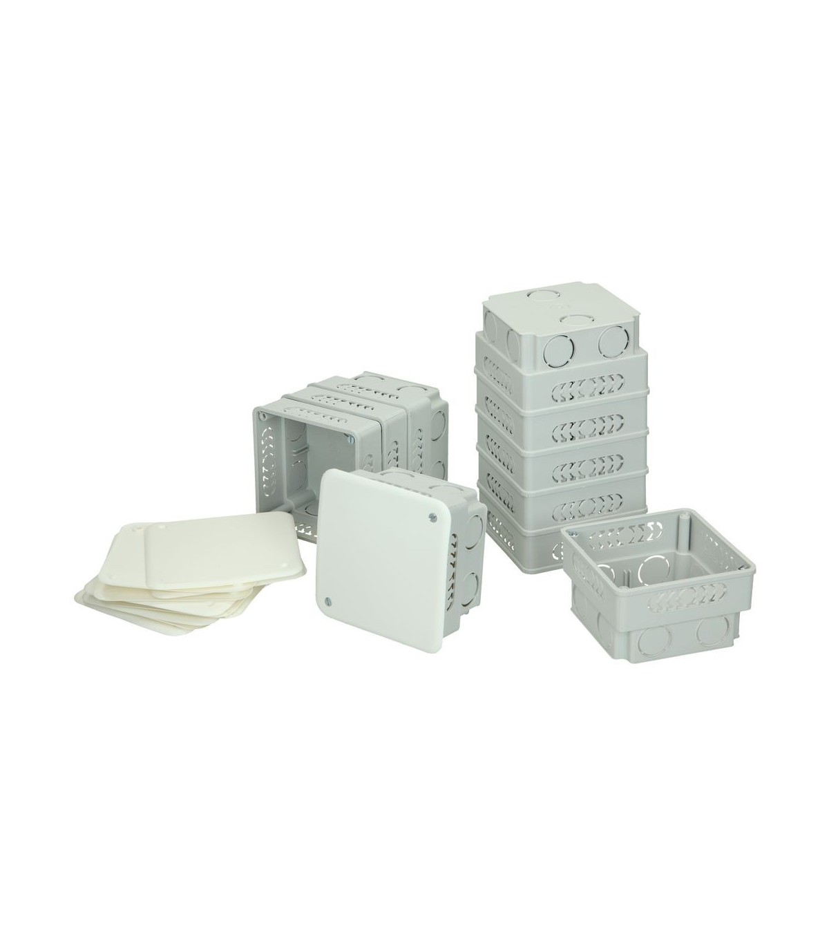 Derivation Box F-Tronic recessed derivation box 80 x 80 mm, not mounted