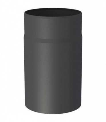 LANZZAS Fire Rivestimento Da Parete Per Tubo Stufa, Diametro 120 Mm, Acciaio Verniciato Senotherm Grigio Ghisa