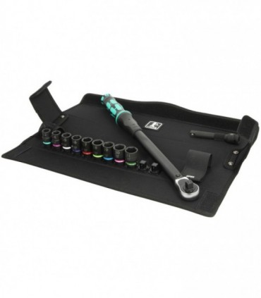 Clé dynamométrique Click-Torque A5 Wera 16 pièces en boîte textile solide