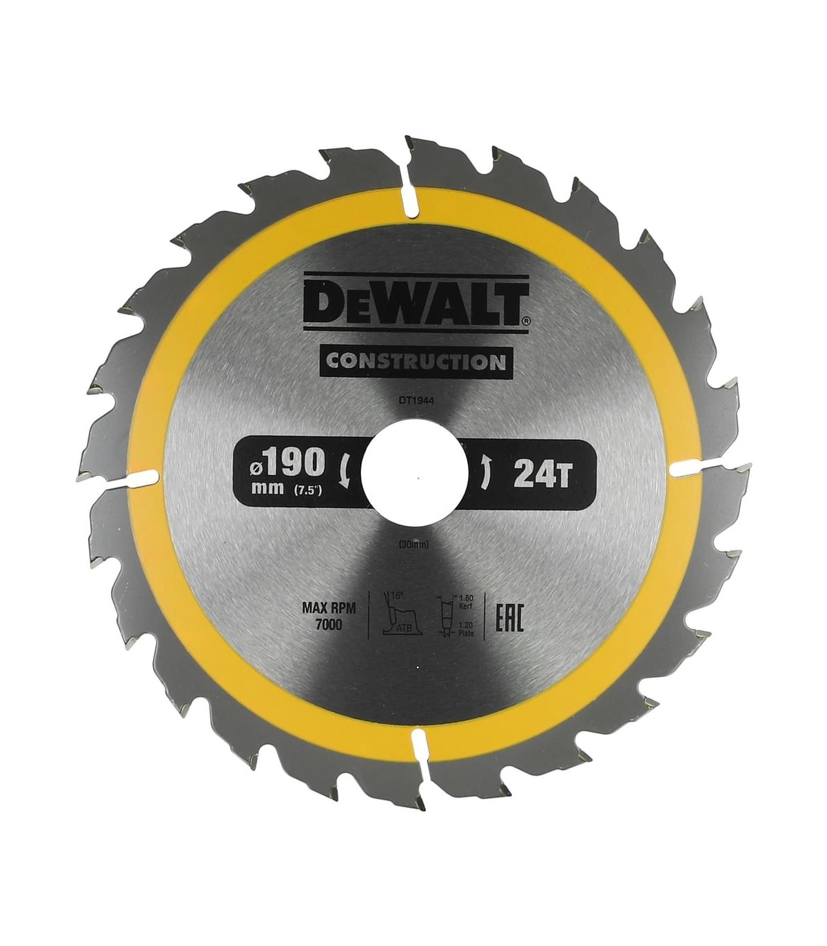 Hoja De Sierra Circular 150 Mm - Diámetro 150mm, Agujero 22.23mm, 24 Dientes TCT, Para Madera, Máxima 9000 Rpm