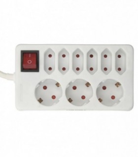 Bloc Multiprise Escamotable Avec 3 Prises Schuko Eu Et 2 Ports Usb