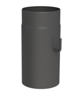 LANZZAS Fire Tubo Per Stufa 250 Mm Con Valvola A Farfalla, Diametro 130 Mm, Colore Grigio Ghisa, Acciaio 2 Mm Con Vernice Senotherm Resistente Al Calore 500°C, Certificato CE E DIN EN 1856-2 - 5